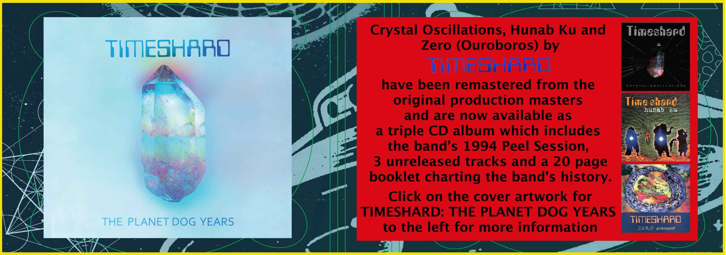 Timeshard: The Planet Dog Years CD album advert